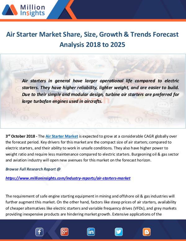 Industry and News Air Starter Market