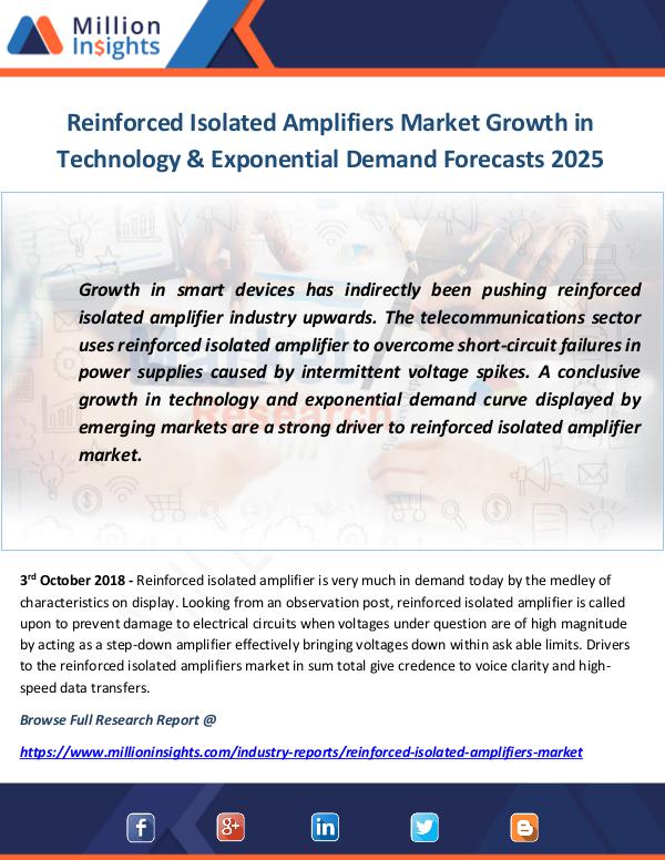 Industry and News Reinforced Isolated Amplifiers Market