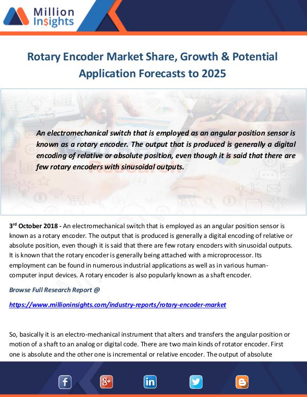 Industry and News Rotary Encoder Market