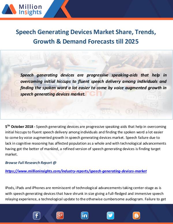 Industry and News Speech Generating Devices Market