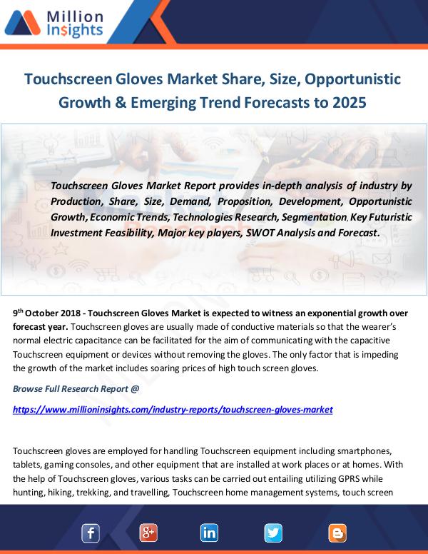 Touchscreen Gloves Market