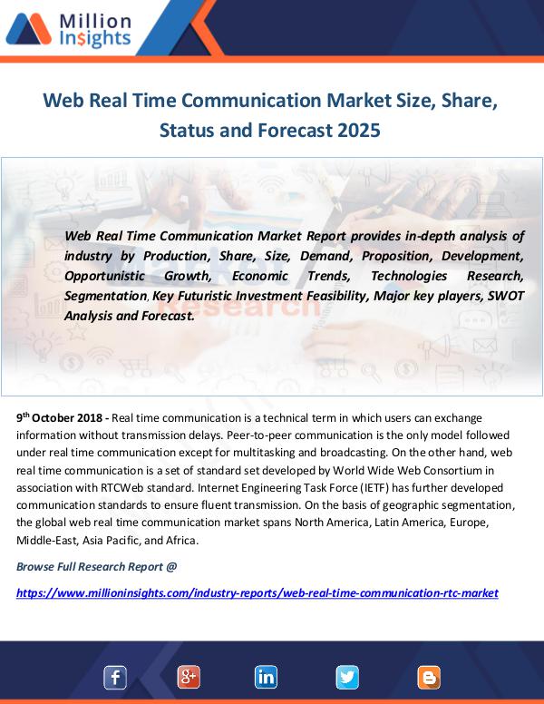 Industry and News Web Real Time Communication Market