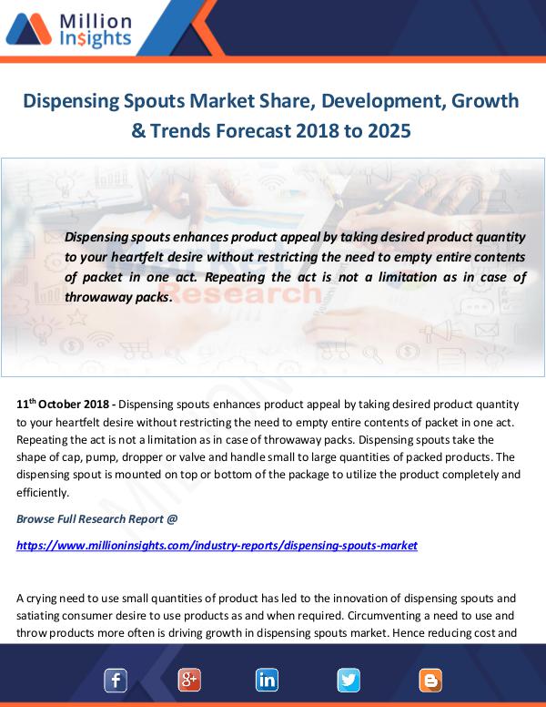 Industry and News Dispensing Spouts Market