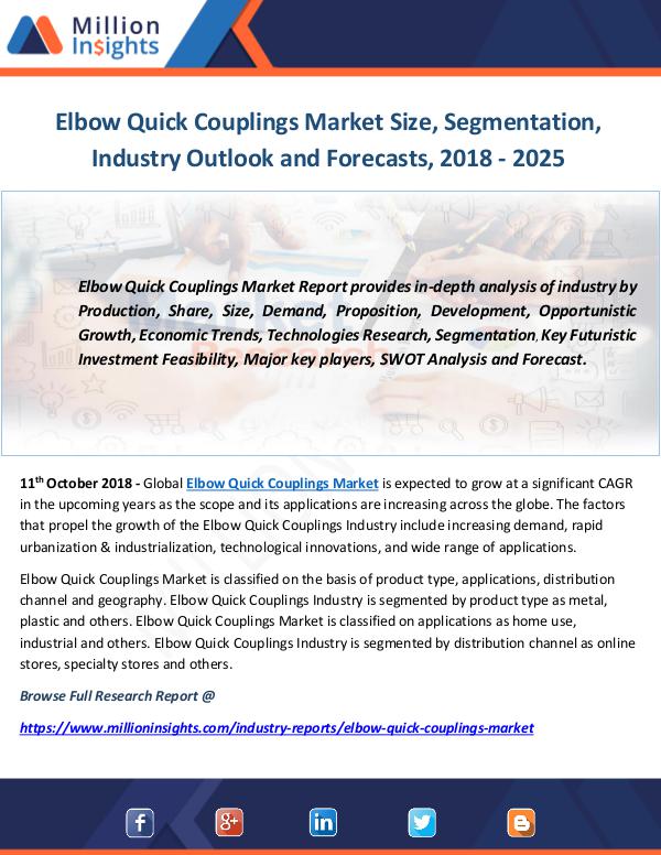 Industry and News Elbow Quick Couplings Market