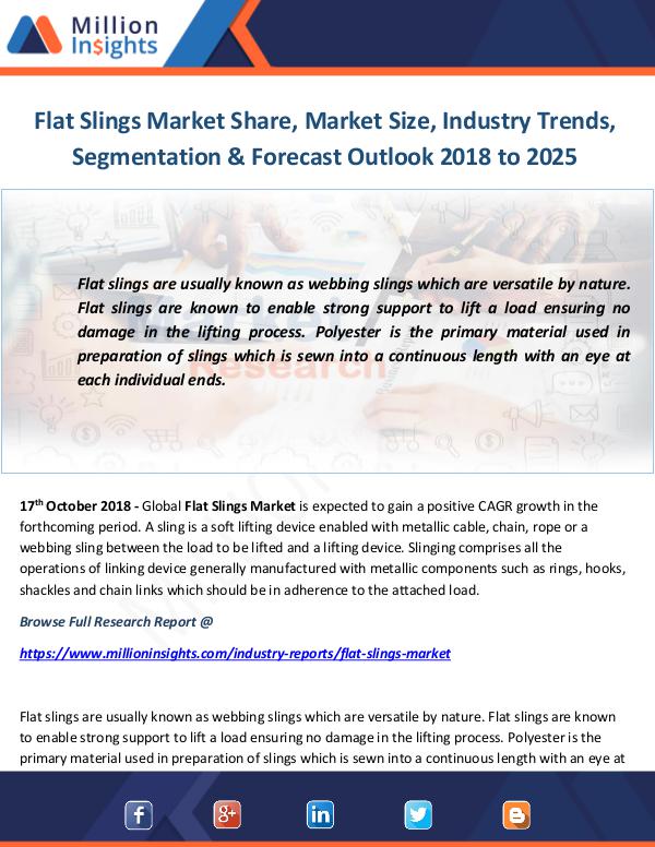 Industry and News Flat Slings Market