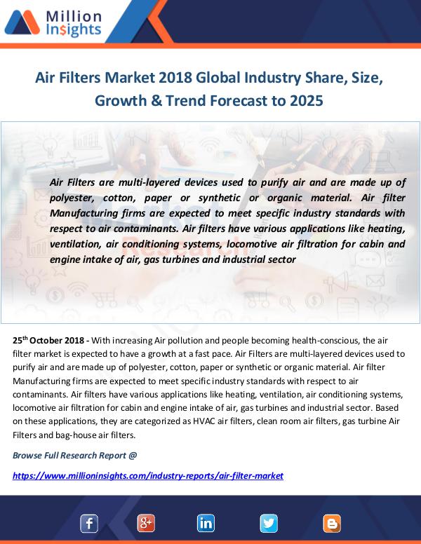 Industry and News Air Filters Market