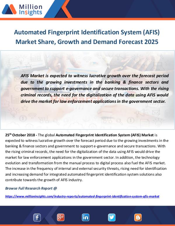 Industry and News Automated Fingerprint Identification System Market
