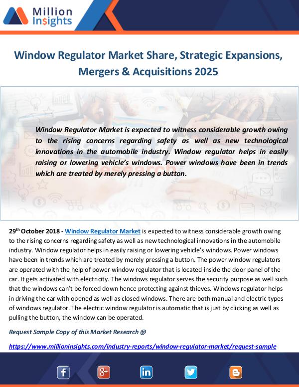 Industry and News Window Regulator Market
