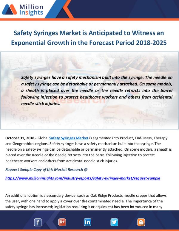 Industry and News Safety Syringes Market