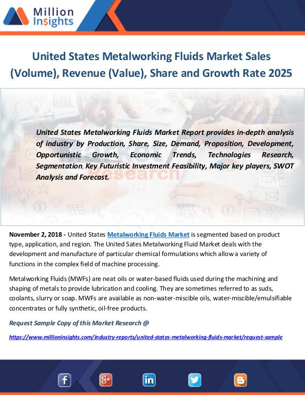 Industry and News United States Metalworking Fluids Market