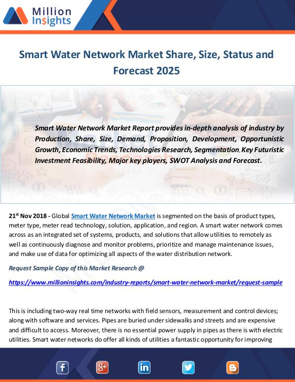 Industry and News Smart Water Network Market