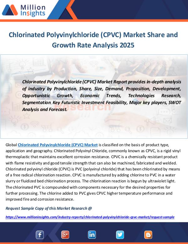 Industry and News Chlorinated Polyvinylchloride (CPVC) Market