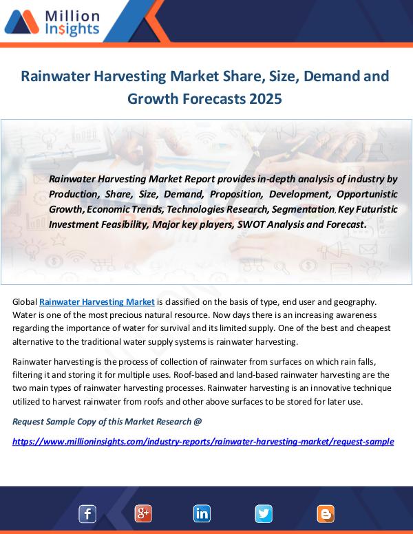 Industry and News Rainwater Harvesting Market