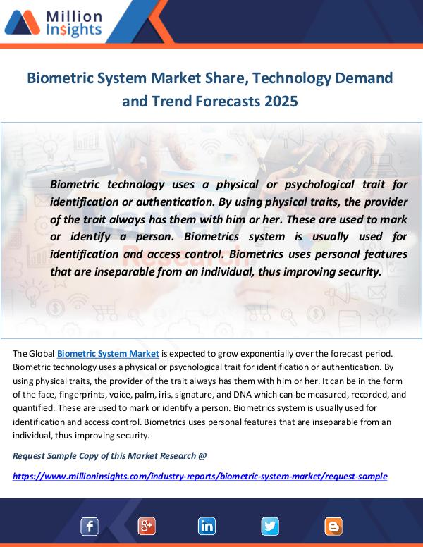 Industry and News Biometric System Market