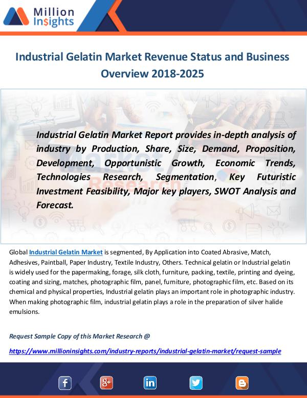 Industry and News Industrial Gelatin Market Revenue Status and Busin