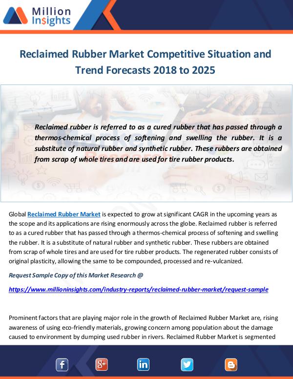 Industry and News Reclaimed Rubber Market
