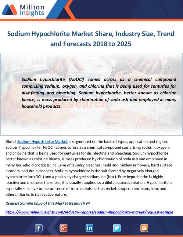 Industry and News Sodium Hypochlorite Market