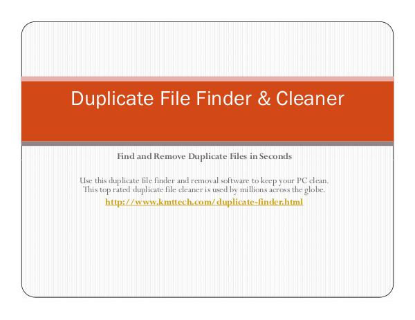 KMTTECH.COM Duplicate File Finder & Cleaner