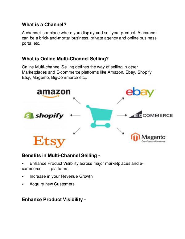 Steps to Improve E-commerce Selling Benefits of Multi-Channel Selling