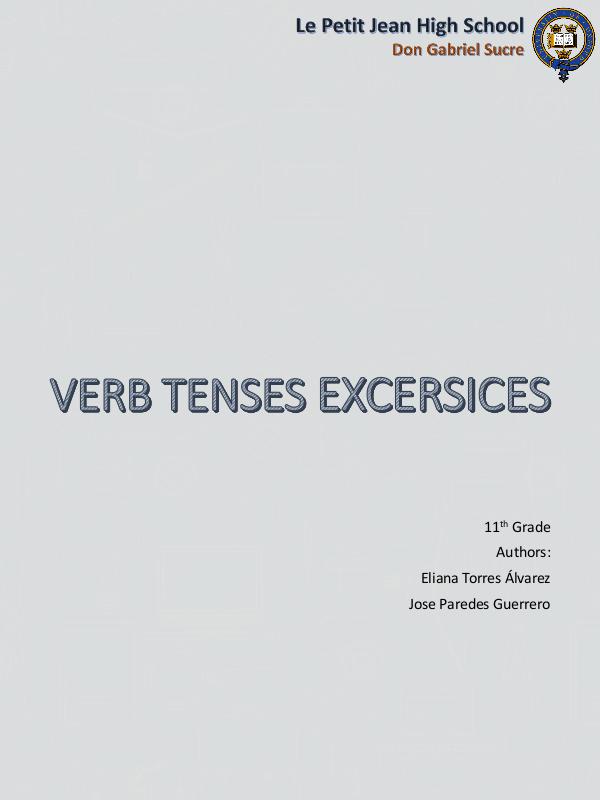 Exercises Verbs Tenses Pdf