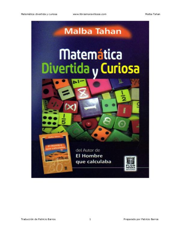 MATEMATICAS Matematica divertida y curiosa - Malba Tahan