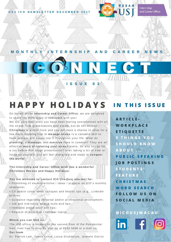 ICOnnect | ICO Newsletter Issue 03 - December 2017