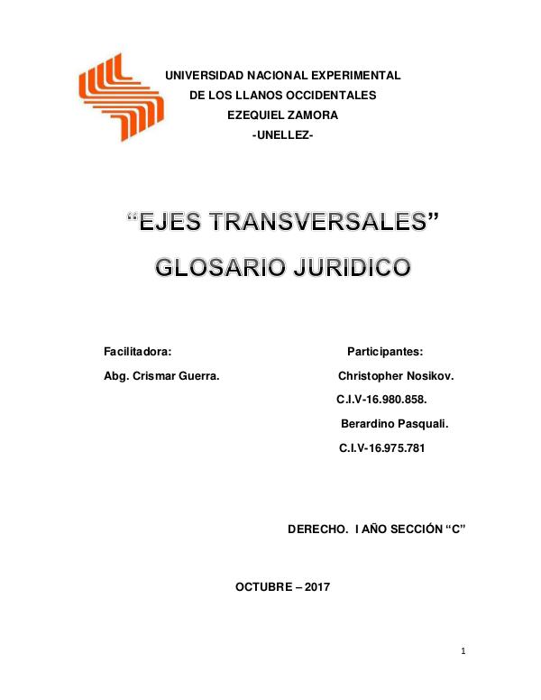 Glosario Juridico GLOSARIO JURIDICO