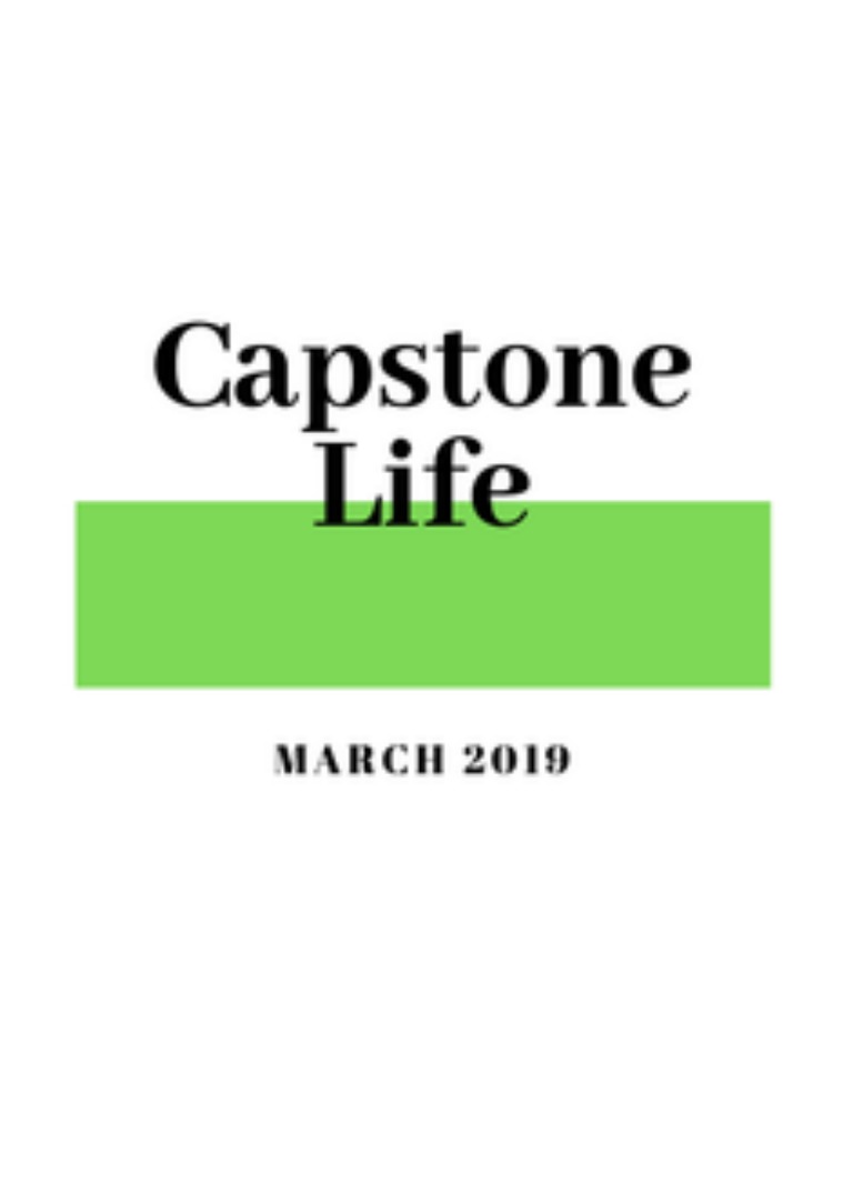 #CapstoneLife Newsletter March 2019