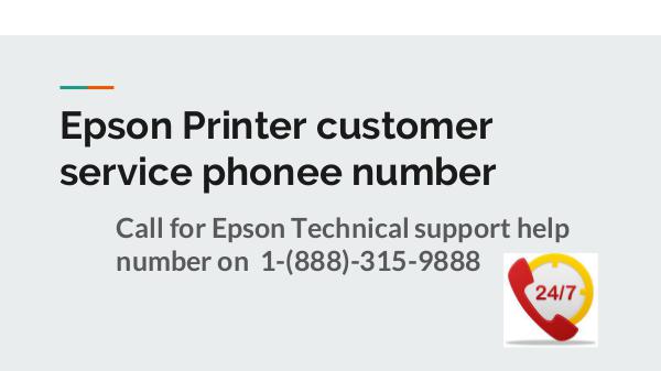 Epson Printer Customer service phone number Epson Printer toll free number