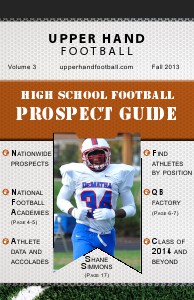 Upper Hand Promotions Football Prospect Guide Fall 2013