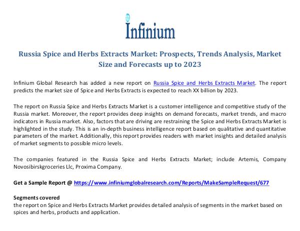 Russia Spice and Herbs Extracts Market