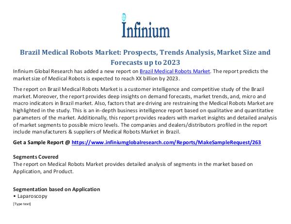 Ireland  Pulmonary Drugs Market Brazil Medical Robots Market