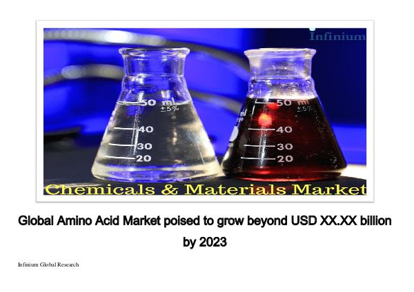 Infinium Global Research Global Amino Acid Market poised to grow beyond USD