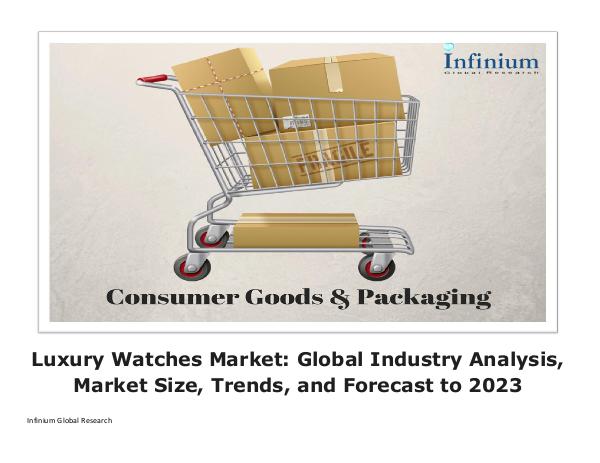 Luxury Watches Market Global Industry Analysis, Ma