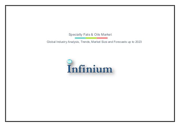 Infinium Global Research Specialty Fats & Oils Market