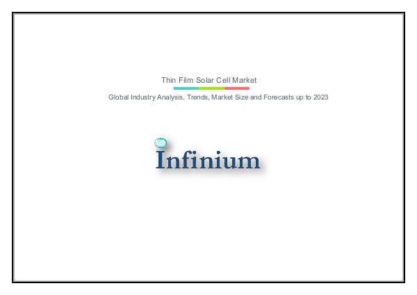 Infinium Global Research Thin Film Solar Cell Market