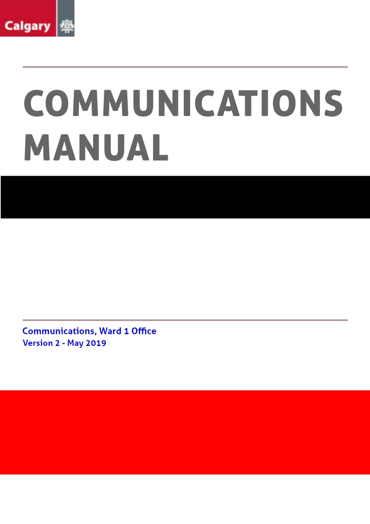 Communications Manual Christine Louie. Communications