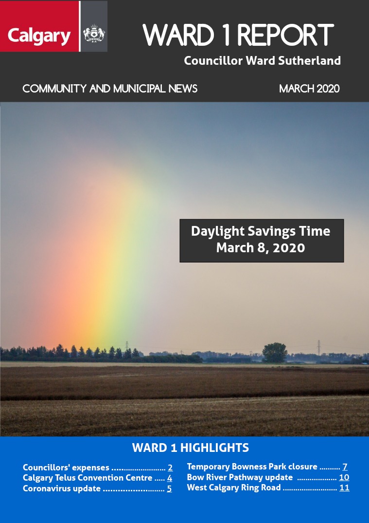 March 2020 Ward 1 Report