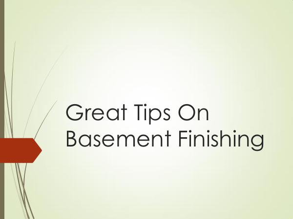 Great Tips On Basement Finishing