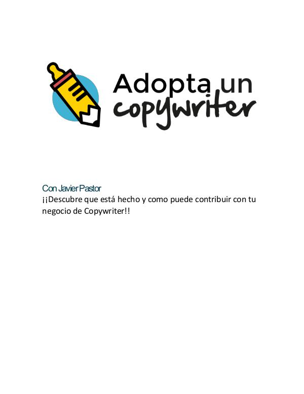 Adopta un Copywriter por Javi Pastor 【 Version 2019 】 Curso Javier Pastor