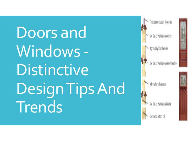 Doors and Windows - Distinctive Design Tips And Tr