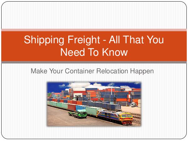 Ontario Container Transport Shipping Freight - All That You Need To Know