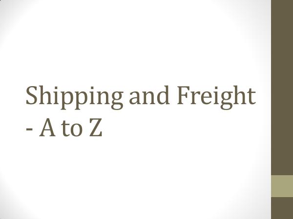 Ontario Container Transport Shipping and Freight - A to Z