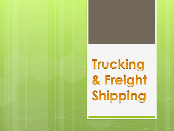 Trucking & Freight Shipping