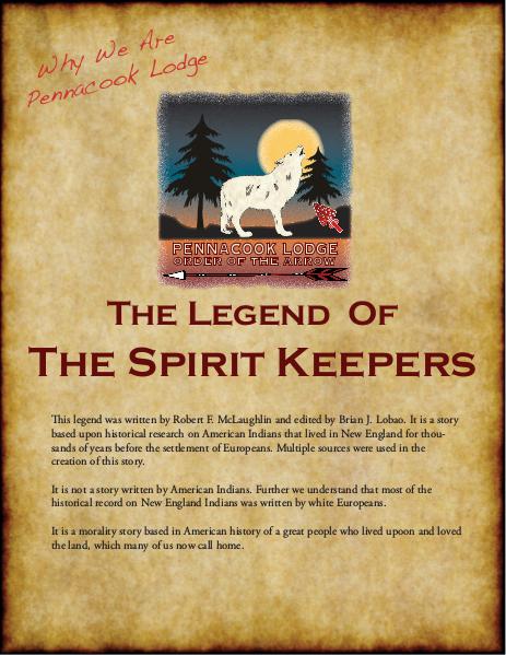 Legend Of The Spirit Keepers Pennacook Lodge, Order Of The Arrow Volume 1