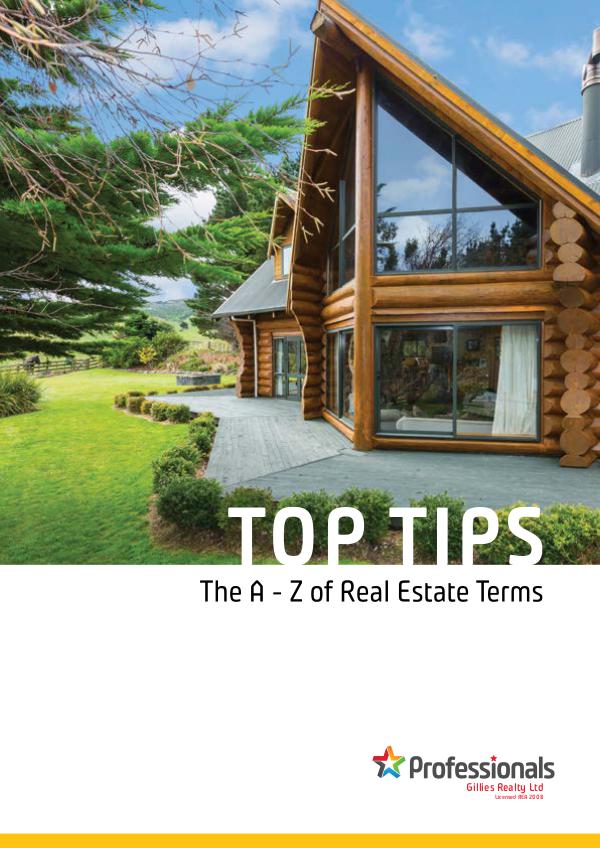 Top Tip Booklets The A - Z of Real Estate Terms WEB