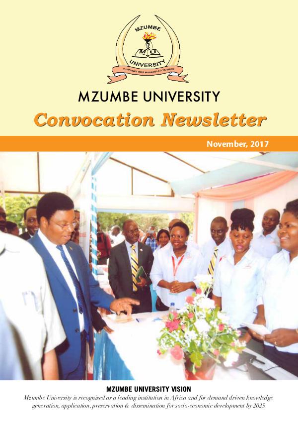 Mzumbe University - 2017 Convocation Newsletter Mzumbe newsletter_final-2e