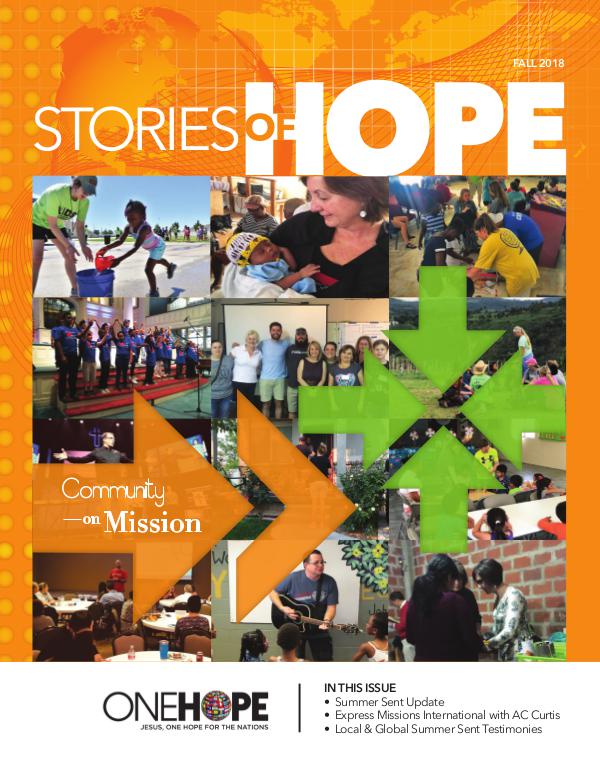 Stories of Hope - Fall 2018 StoriesOfHope 2018 Fall Edition