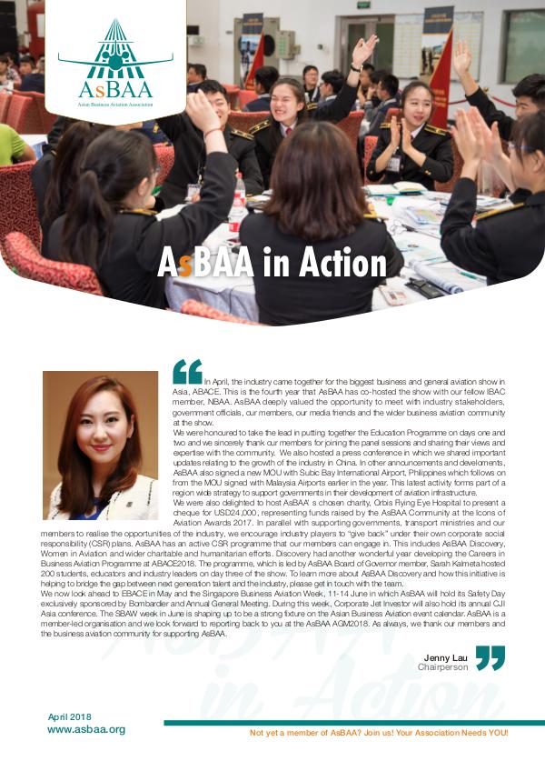 AsBAA in Action- April 2018 April Newsletter