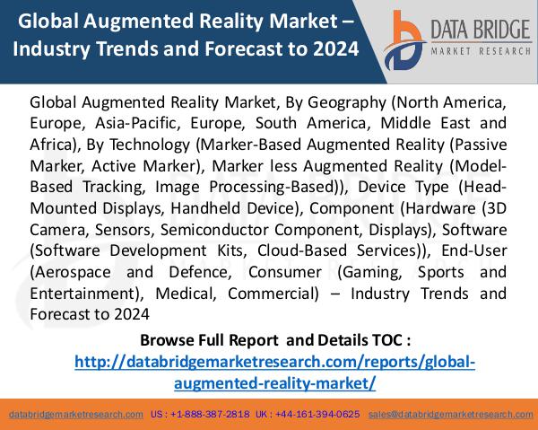 Global Augmented Reality Market, 2017 agumented reality market